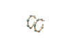 Gold Hoop Earring with Turquoise Accents