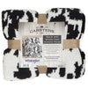 Wrangler Black & White Cowhide Stretchy Throw Blanket