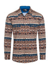 Rodeo Men's Western Pearl Snap Aztec Print Shirt