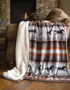 Running on the Range Plush Sherpa Throw