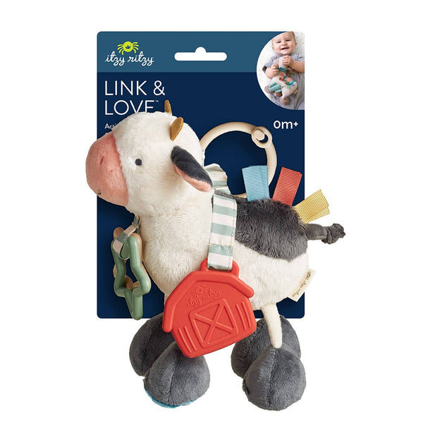 Itzy Ritzy Cow Itzy Friends Link & Love™ Activity Plush - Broken horn