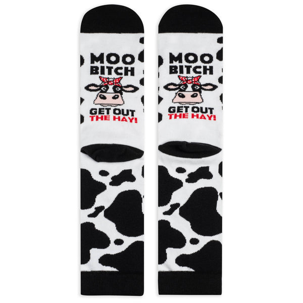 Moo Bitch, Get Out The Hay! Cow Socks