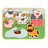 Wooden Barn Animal Puzzle, 6 piece Farm Sounds Learning Toy - Broken horn