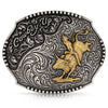 Montana Silversmiths Cowboy Up Bull Rider Buckle - Broken horn
