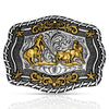 Montana Silversmiths The Roundup Team Roper Buckle - Broken horn