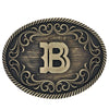 Filigree Initial Attitude Belt Buckle