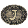 Filigree Initial Attitude Belt Buckle