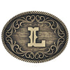 Filigree Initial Attitude Belt Buckle