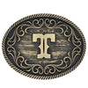 Filigree Initial Attitude Belt Buckle