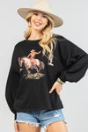 Western Cowboy Vinyl Graphic Crewneck