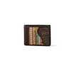 Ariat Bifold Wallet Tooled Rug Brown
