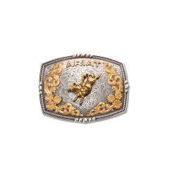 Ariat Rectangle Buckle Bull Rider - Broken horn