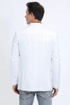 Platini Men's Double Button Western White Blazer