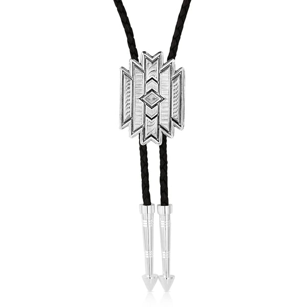 Montana Silversmiths Southwest Mofit Bolo Tie - Broken horn
