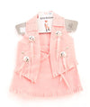 Bigtime Rodeo Childrens Pink Faux Suede Set