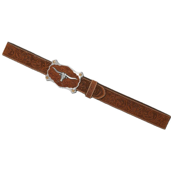 Justin Classic Men's Longhorn Belt - Brown