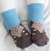 Zoo Baby Animal Socks Blue