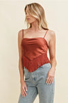 Women's Strapless Fringe Top