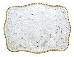 Crumrine Buckle Scroll Design - Broken horn