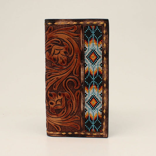 3D Rodeo Wallet Floral Tooled Beaded