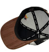 Del Cesar Forty Five Cap - White 6 Panel Trucker Cap - Broken horn