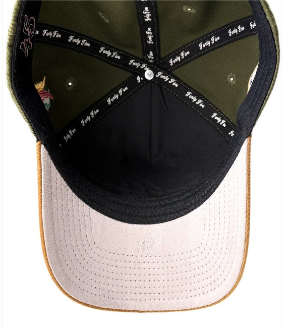 Del Cesar Signature Green Mustard Cap - Mexico States - Broken horn
