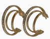 Gold and Rhinestone Multi Hoop Earring