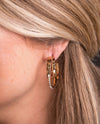Gold and Rhinestone Multi Hoop Earring
