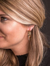 Gold and Rhinestone Multi Hoop Earring