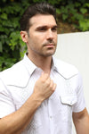 Men's Modern Guayabera Shirt - White