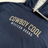 Cowboy Cool Western Brand Hoodie - Midnight/Heather Grey