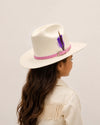 Hooch Girls Virgen de Guadalupe Sombrero – Pink Band Western Vaquera Hat with Genuine Feather - Broken horn