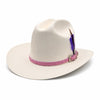 Hooch Girls Virgen de Guadalupe Sombrero – Pink Band Western Vaquera Hat with Genuine Feather - Broken horn