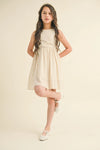 Tween Kids Girls Backless Fit and Flare Sundress