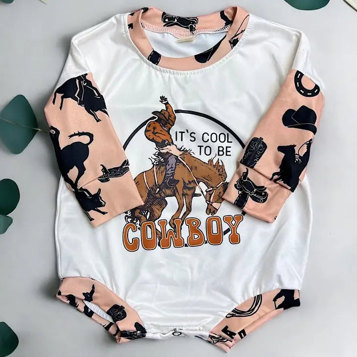 It's Cool To Be A Cowboy Infant Baby Onesie