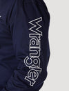 Wrangler Logo Long Sleeve Button Down - Navy