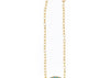 20" Gold Chain Necklace with Turquoise Cluster Pendant