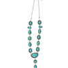 24" Turquoise Lariat Style Necklace with 3.5" Tail