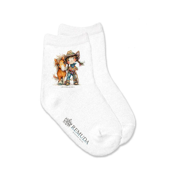Pony Pals Cowgirl - Infant Baby Western Crew Socks