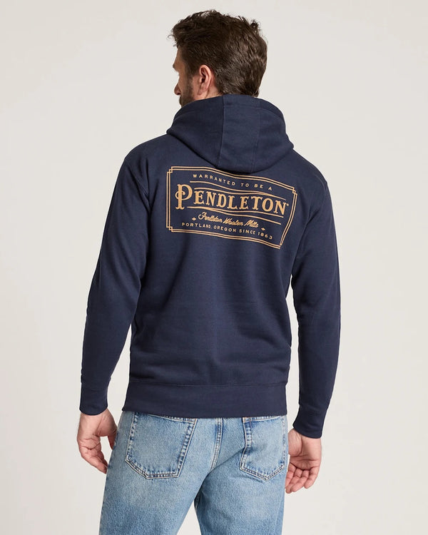 Pendleton Heritage Logo Hoody - Navy Blazer Gold
