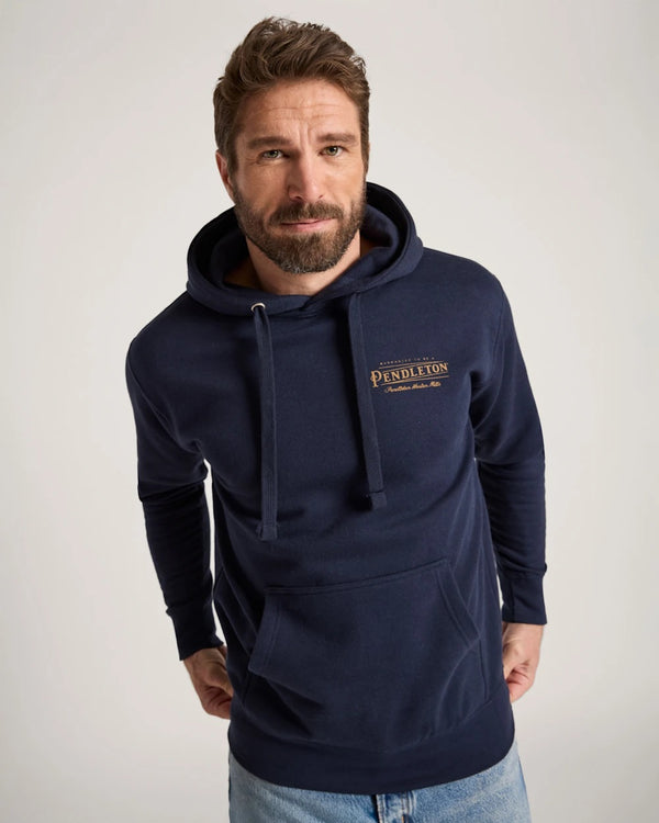 Pendleton Heritage Logo Hoody - Navy Blazer Gold