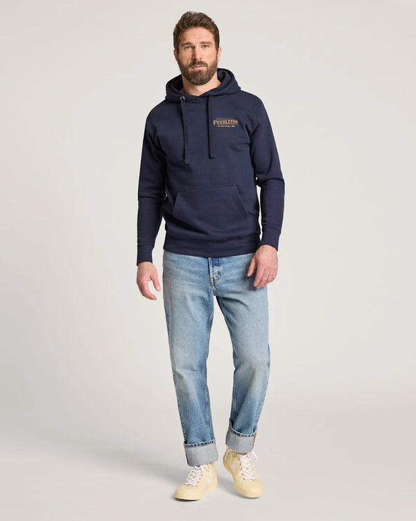 Pendleton Heritage Logo Hoody - Navy Blazer Gold