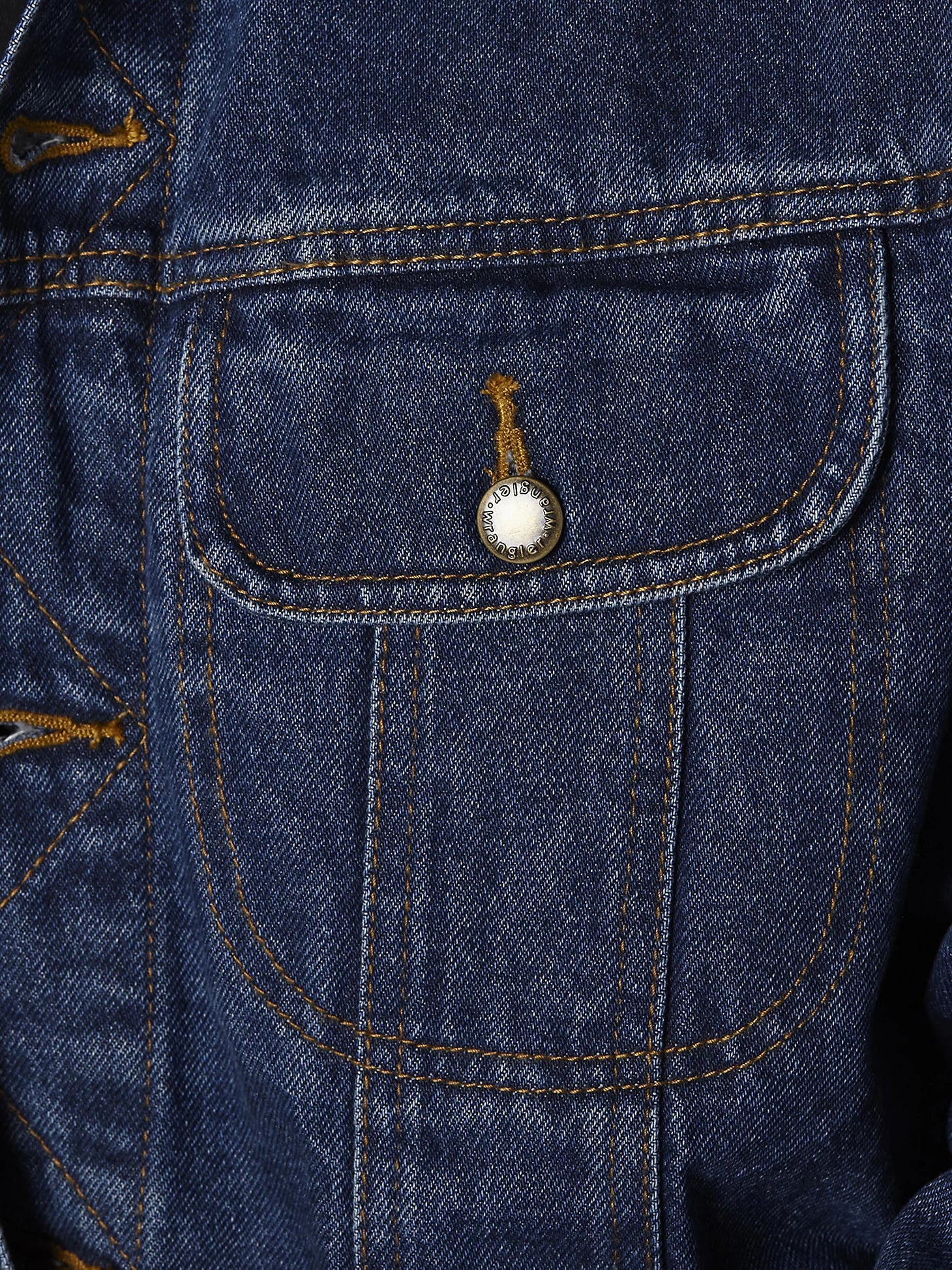 Wrangler Mens Rugged Wear Flannel Lined Denim Jacket Antique Navy