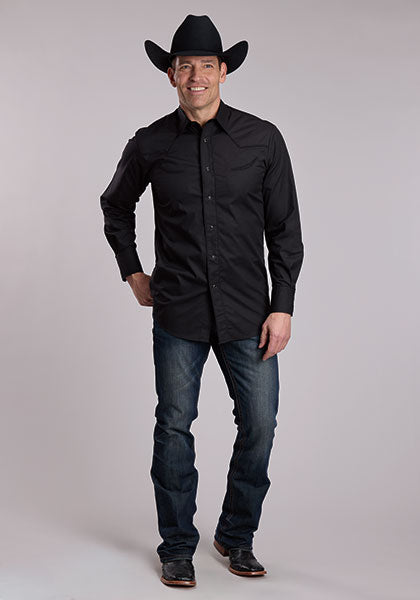 Roper Men's Solid Boadcloth Trim - Broken horn