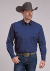 Roper Men's Solid Poplin - Broken horn