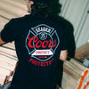 Seager x Coors Banquet Protectors Badge Tee Black - Broken horn