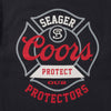 Seager x Coors Banquet Protectors Badge Tee Black - Broken horn