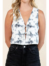 Jaded West Wild Rodeo Print V Neck Vest Top