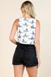 Jaded West Wild Rodeo Print V Neck Vest Top