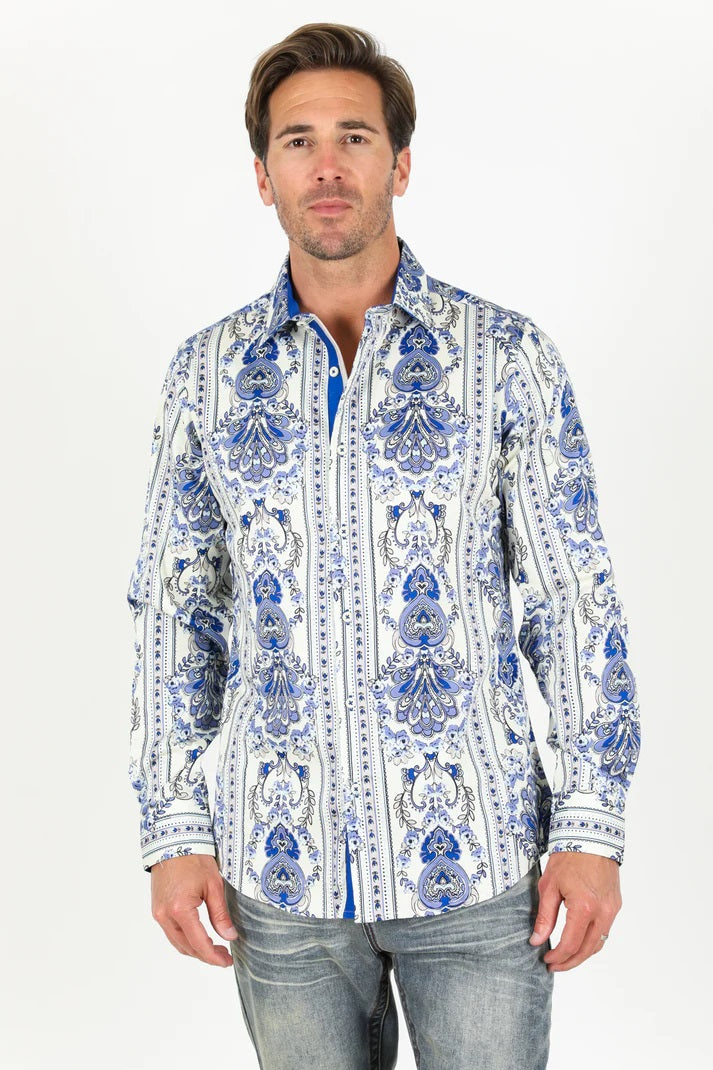 Platini Men Satin Cotton/Spandex Long Sleeve Shirt - Western Clothing - Broken Horn Platini Men Satin Cotton/Spandex Long Sleeve Shirt - Western Clothing - Broken Horn